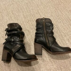 Freebird Black and Brown Ankle Boots